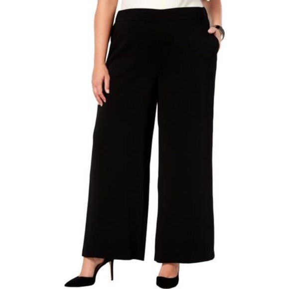 women's plus size wide leg dress pants